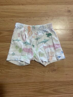 Carter's White Shorts with Pastel Ocean Print
